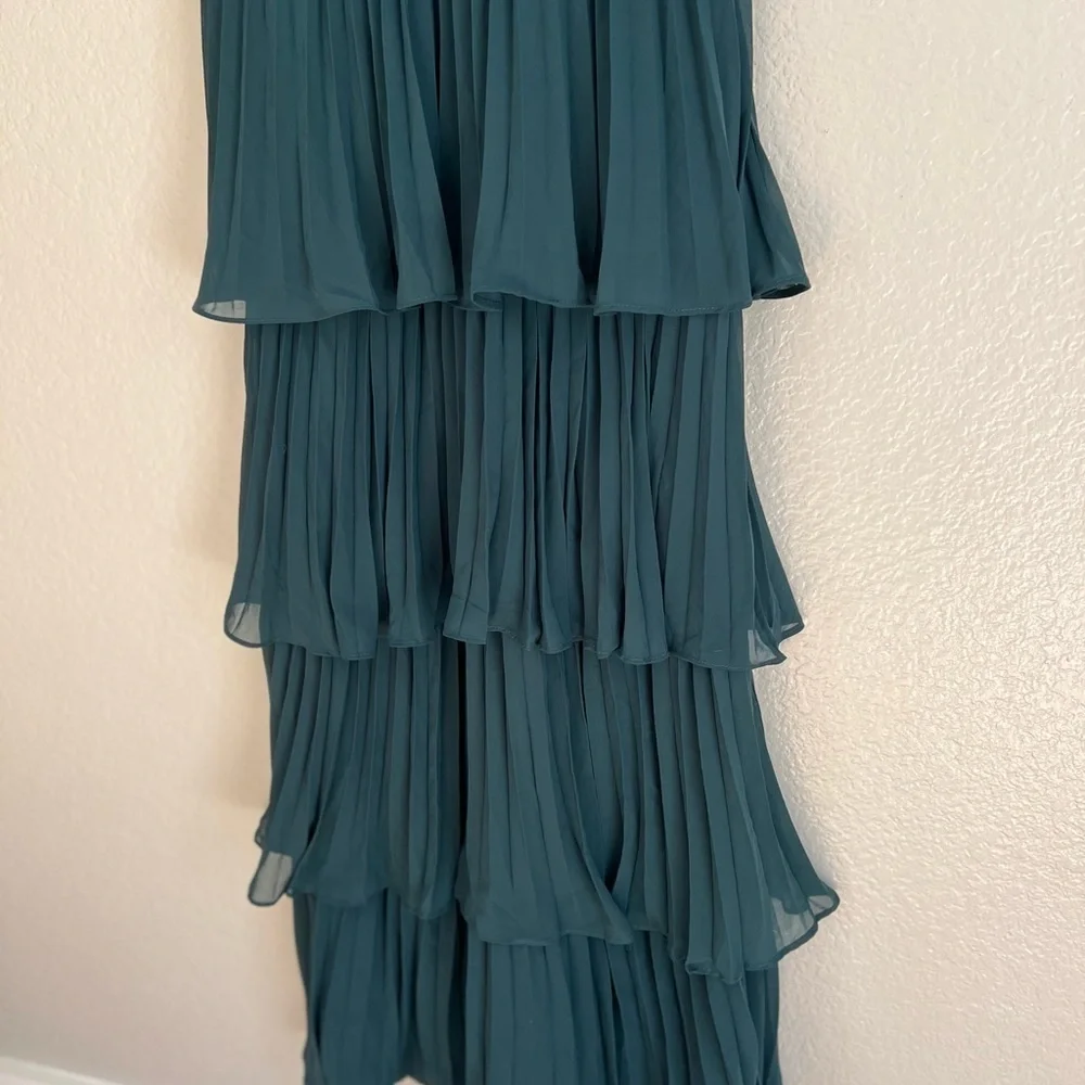 Always Remarkable Emerald Pleated Off-the-Shoulder Maxi Dress - Picture 10 of 10